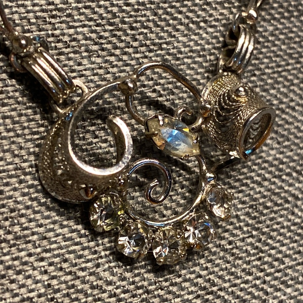 RARE Sterling Silver Am Lee Filigree Necklace